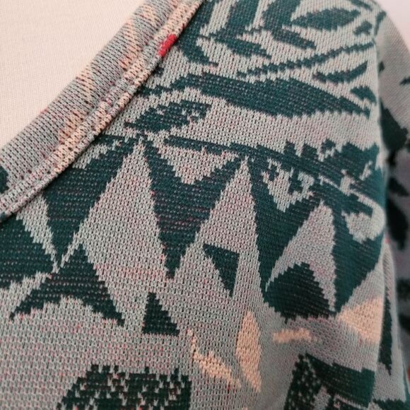 COPY - New Amelia Dress Plus Size 3X 3XL Rockabilly Retro Green Nordic Fair Isle - Picture 3 of 7